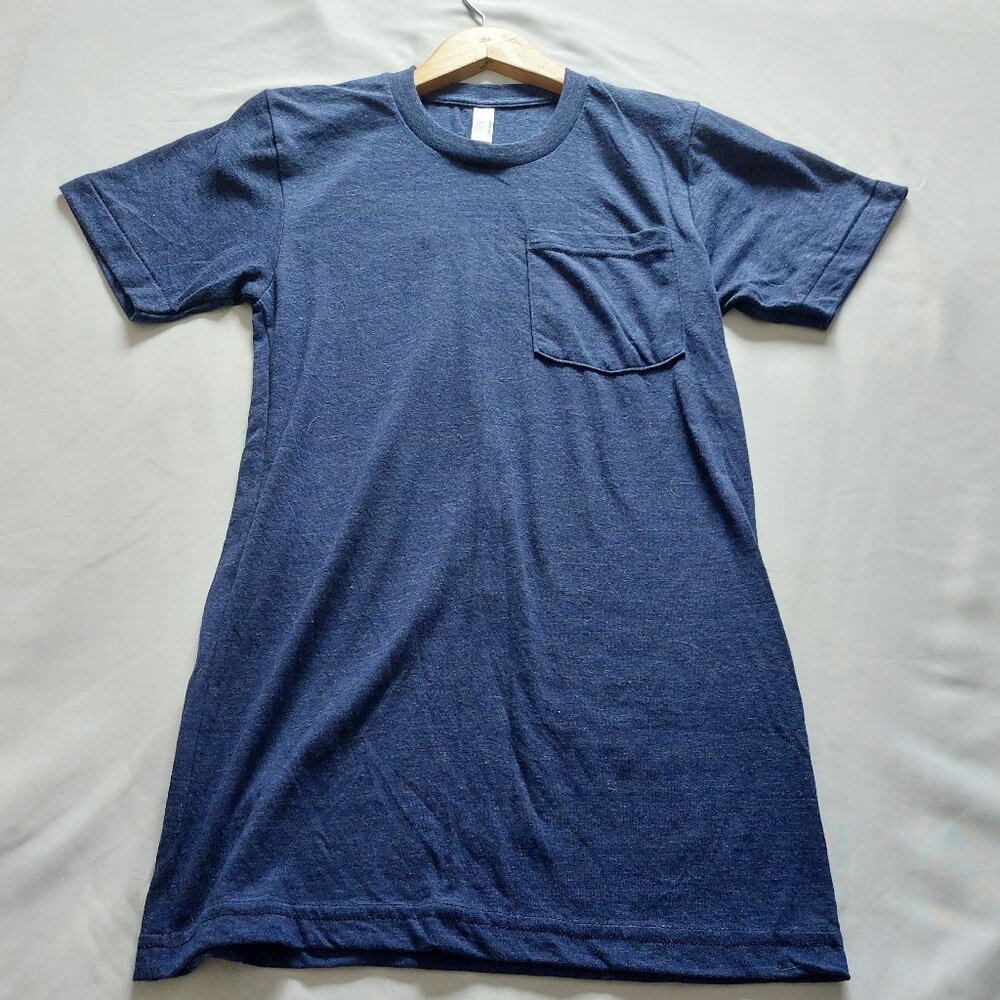 American Apparel 50/25/25 Tri-blend Pocket T-shirt - Tri-Indigo